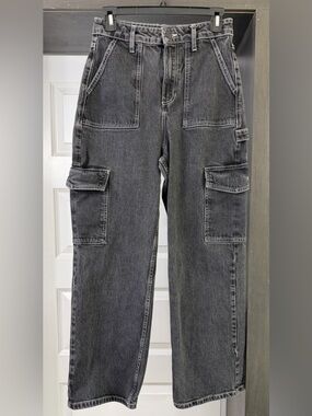 Charcoal Gray Cargo Jeans women’s size 5 / 27
